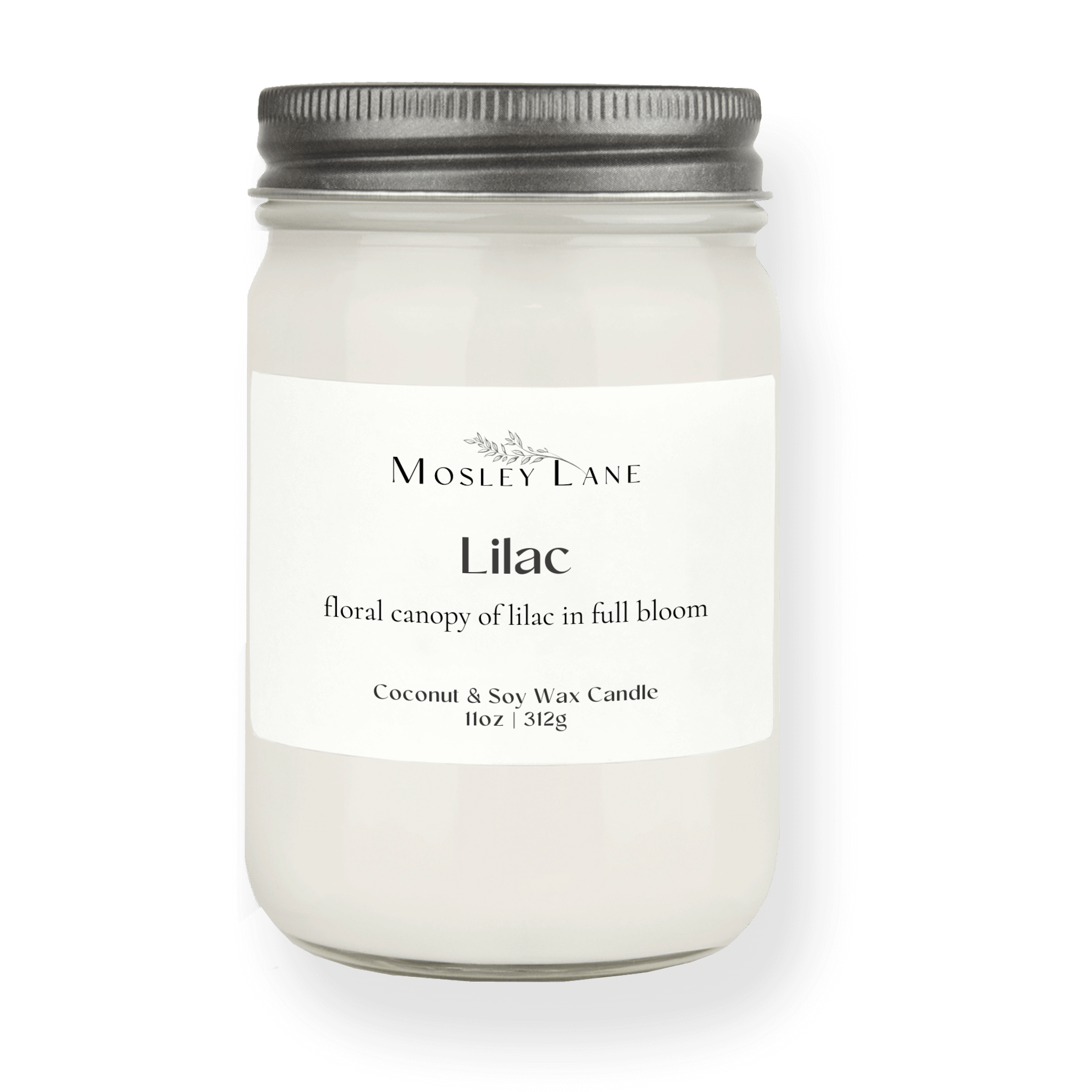 Lilac · Mason Coconut & Soy Candle · Pewter Lid