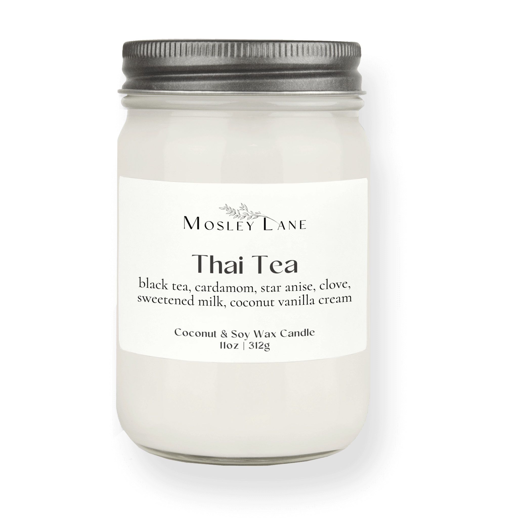 Thai Tea · Mason Coconut & Soy Candle · Pewter Lid