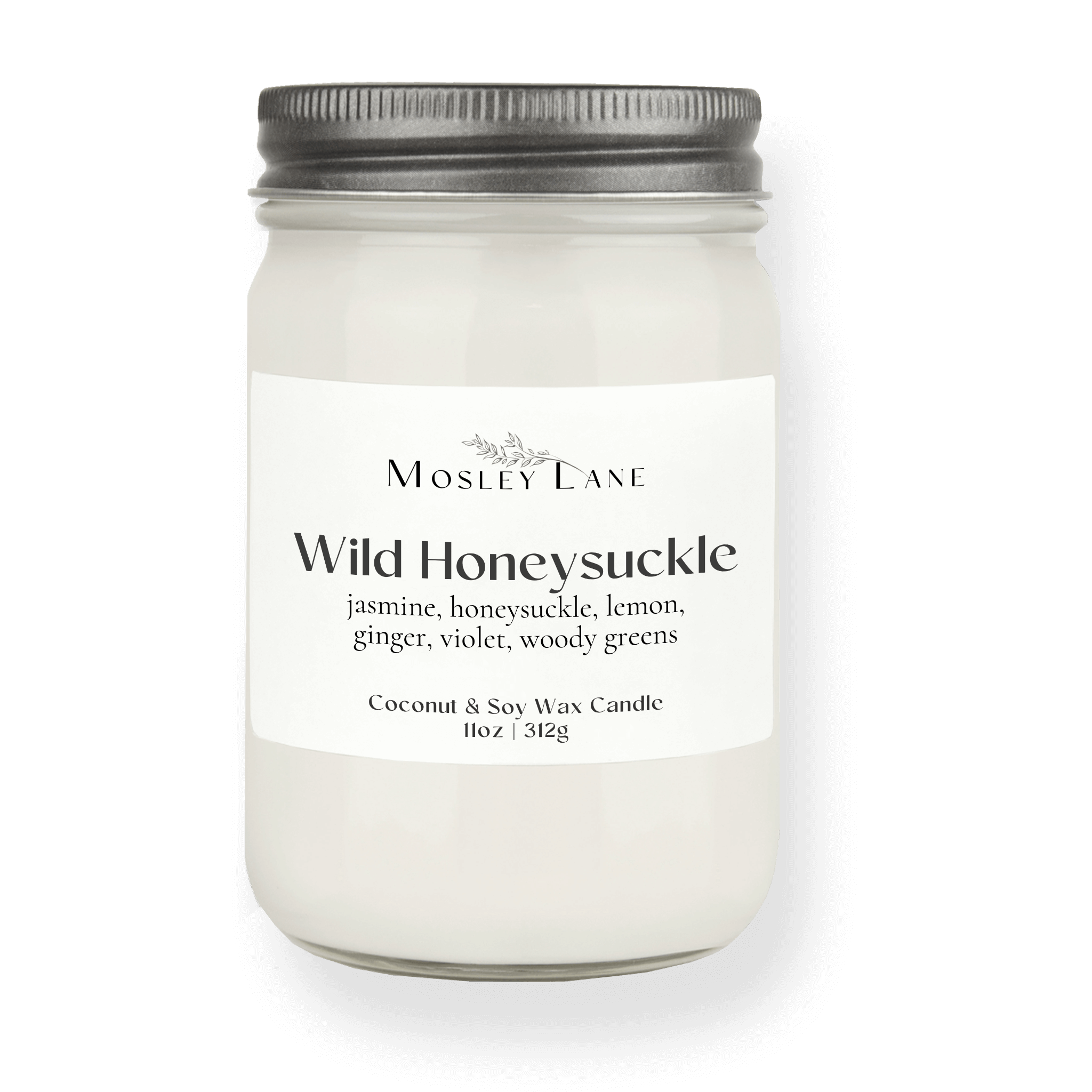 Wild Honeysuckle · Mason Coconut & Soy Candle · Pewter Lid