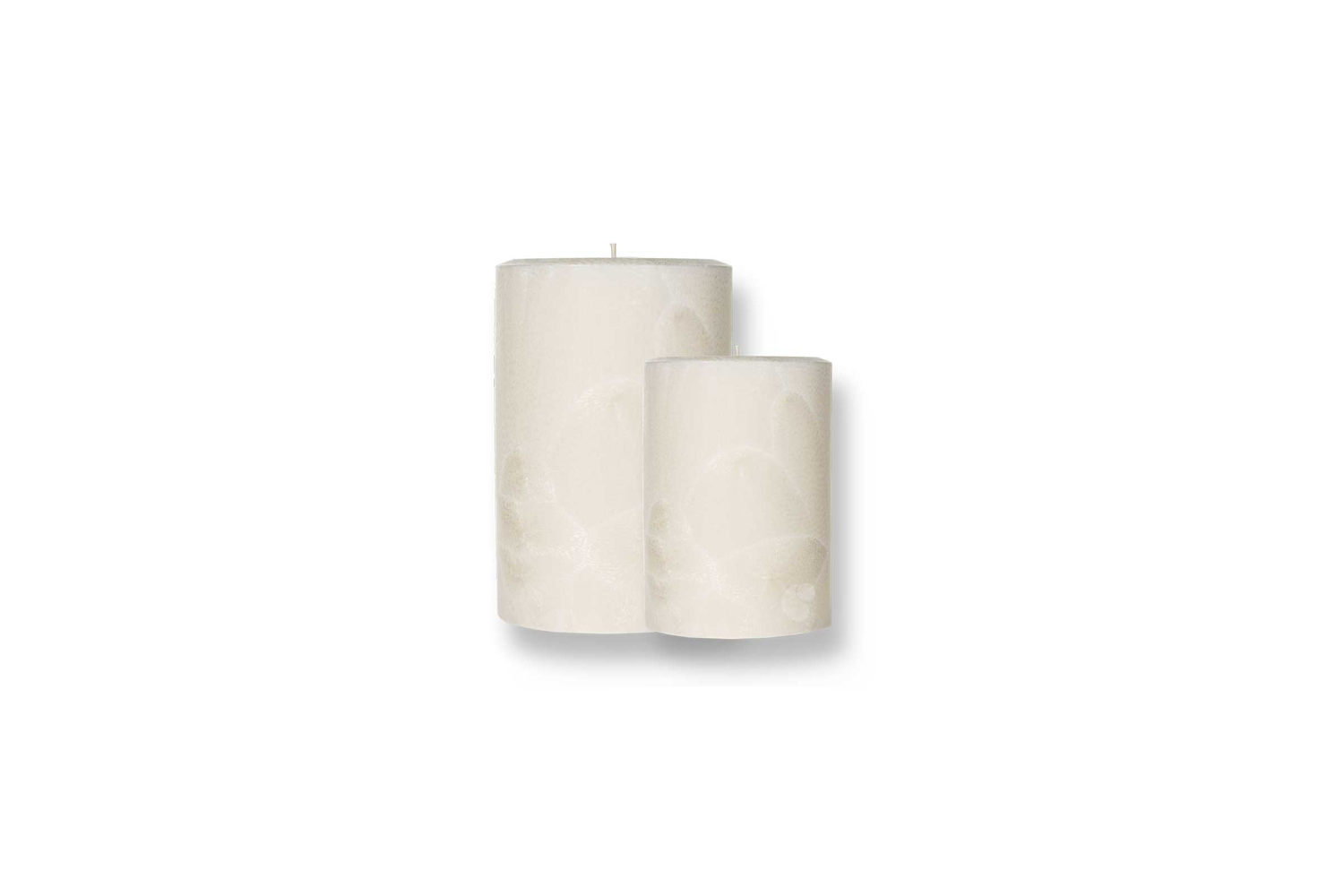 Feathered Palm Pillar Candle
