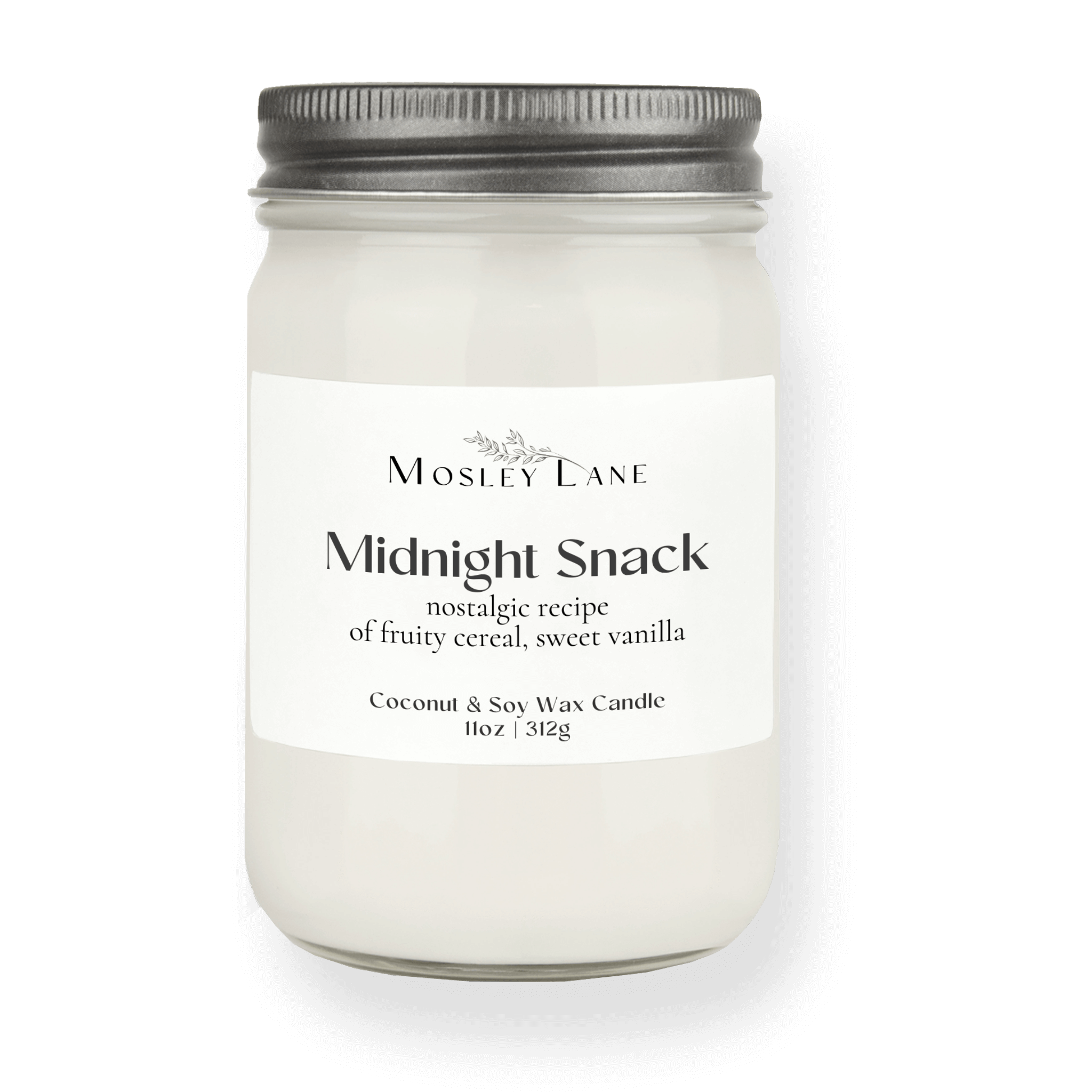 Midnight Snack  · Mason Coconut &amp; Soy Candle · Pewter Lid