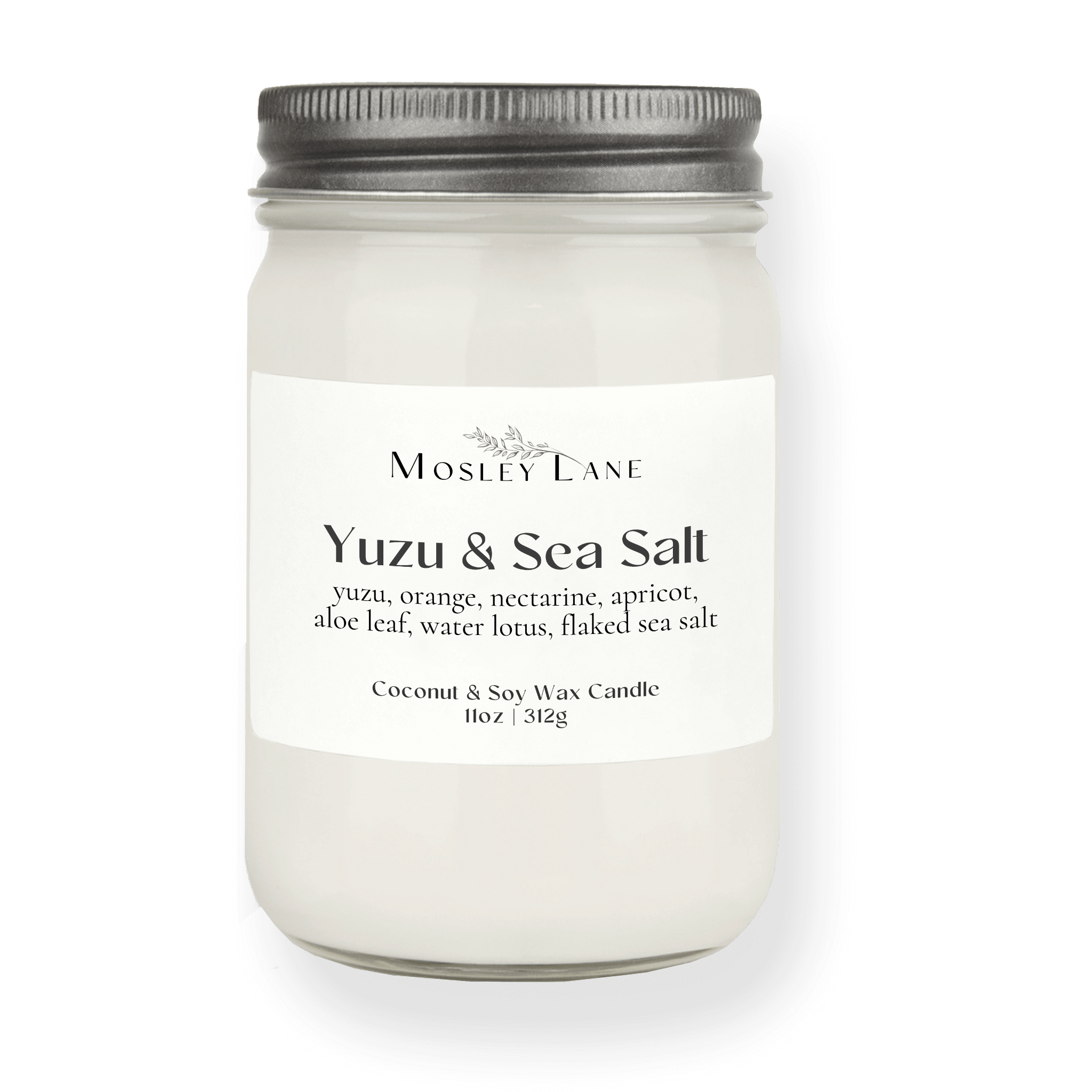 Yuzu &amp; Sea Salt · Mason Coconut &amp; Soy Candle · Pewter Lid