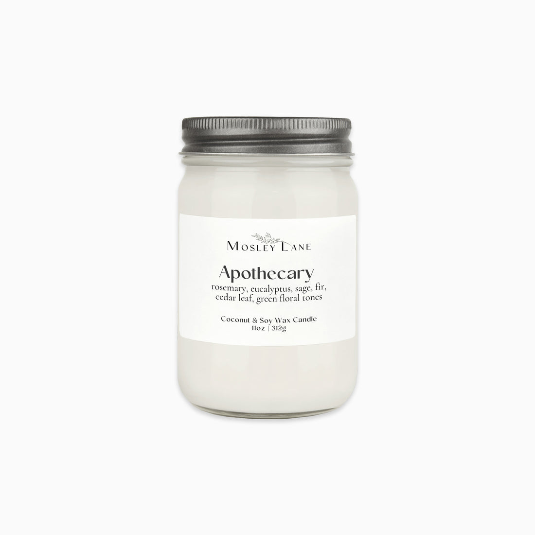 Apothecary · Mason Coconut &amp; Soy Candle · Pewter Lid