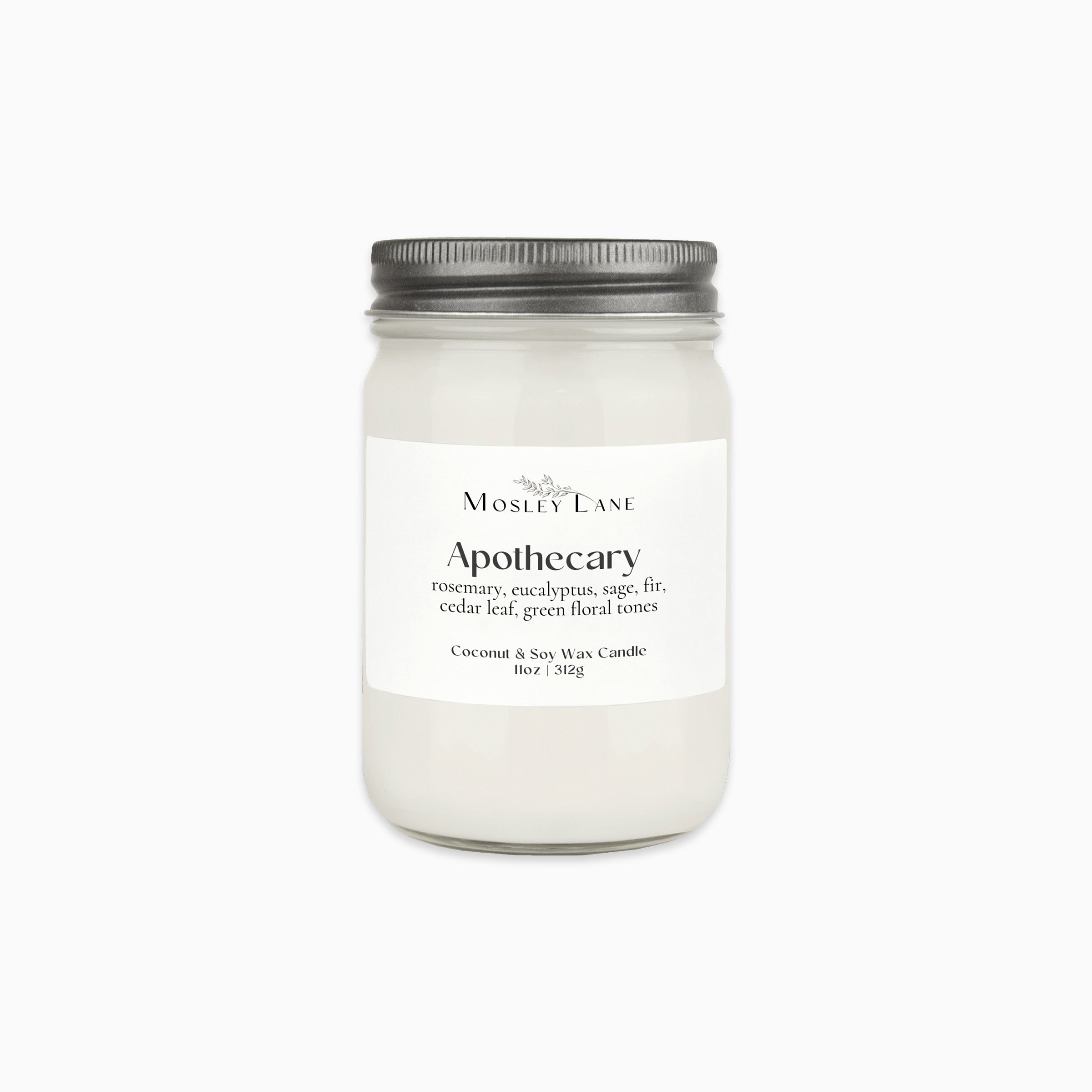 Apothecary · Mason Coconut &amp; Soy Candle · Pewter Lid