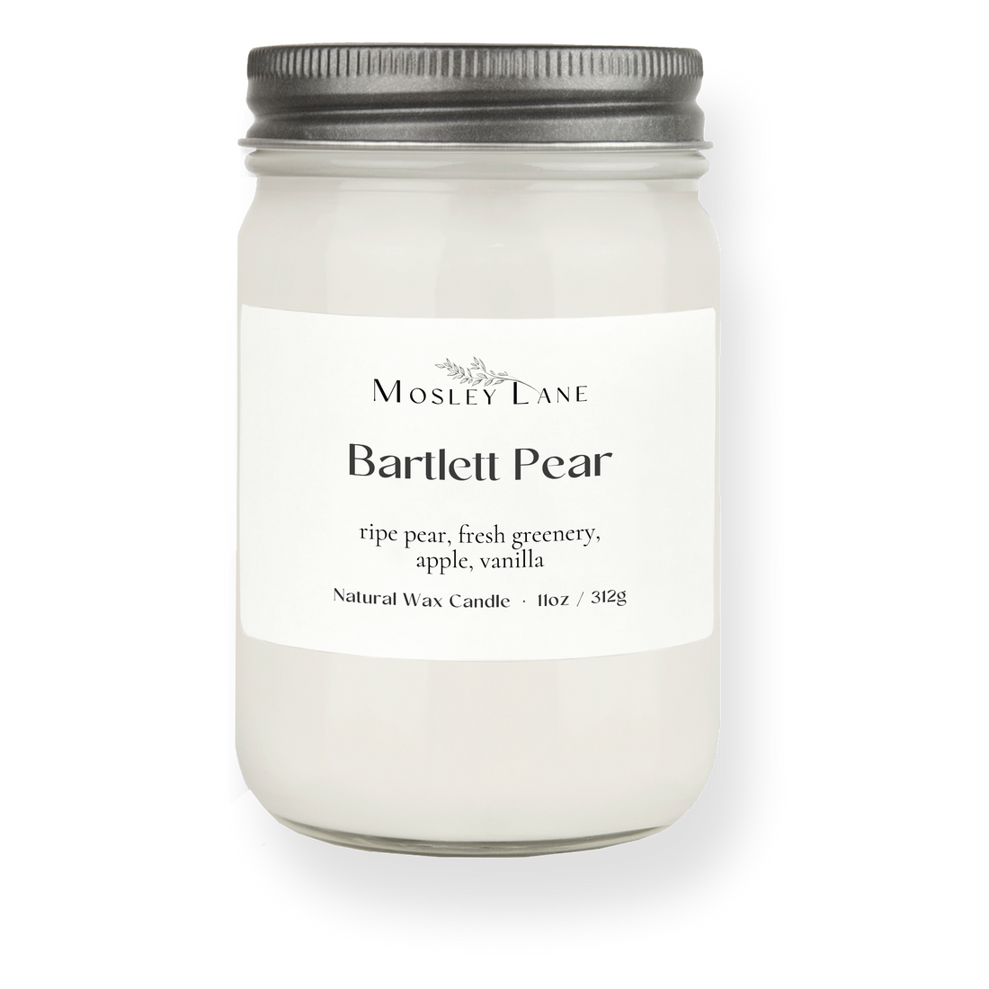 Bartlett Pear · Mason Coconut &amp; Soy Candle