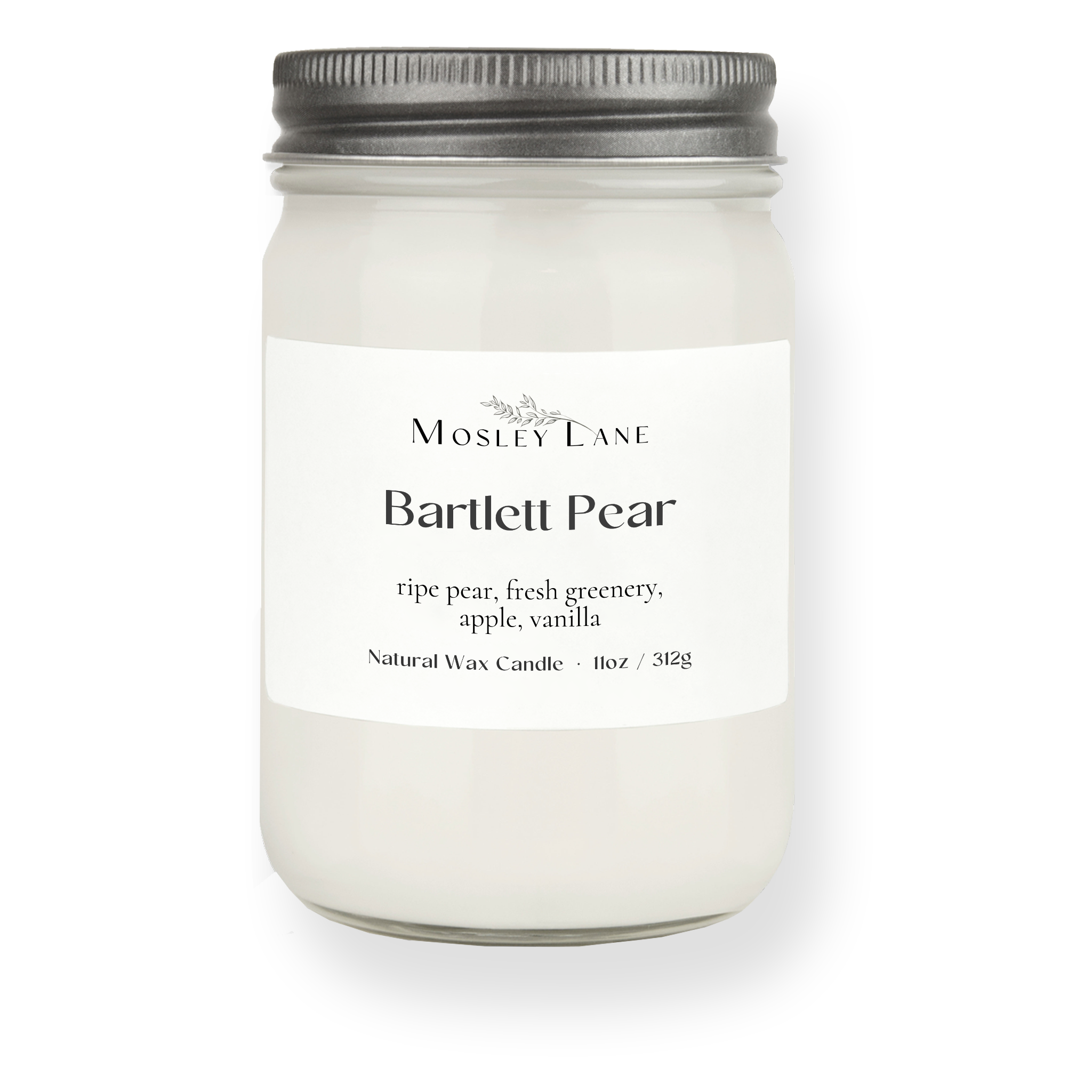 Bartlett Pear · Mason Coconut &amp; Soy Candle