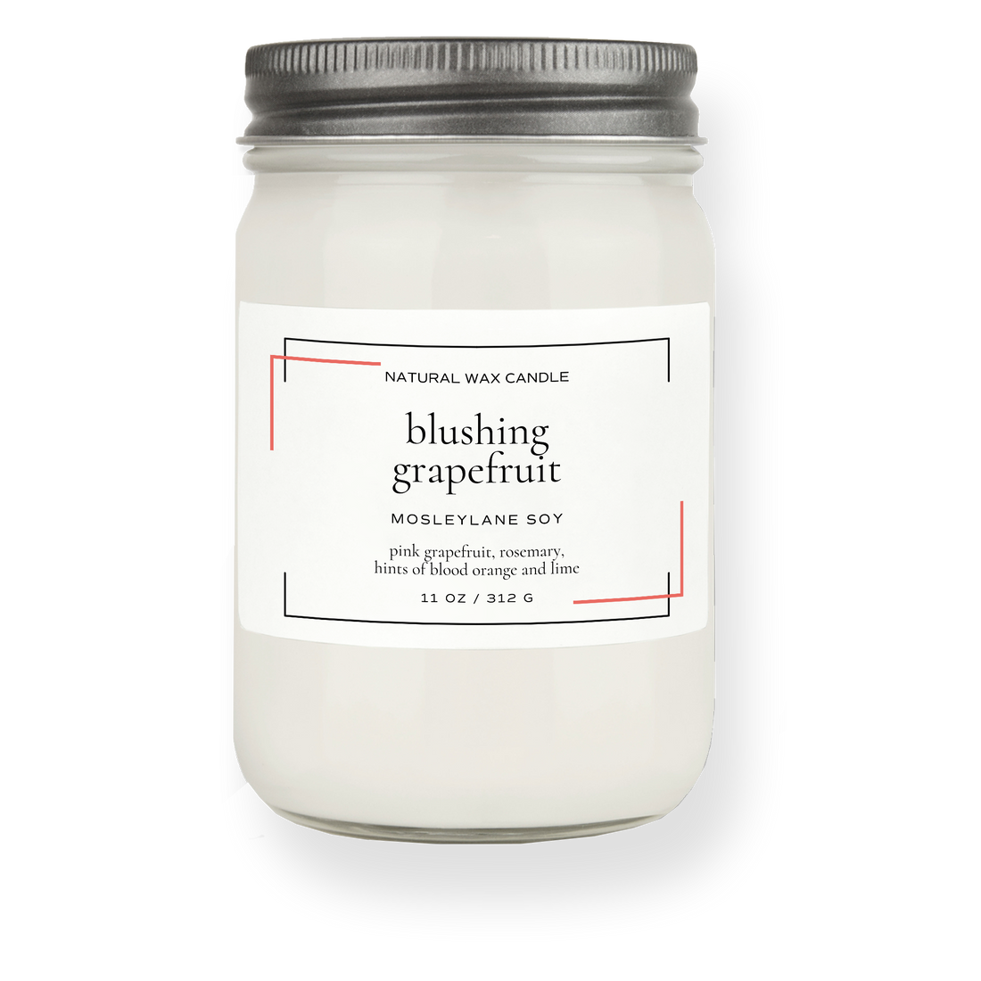 Blushing Grapefruit · Mason Soy Candle