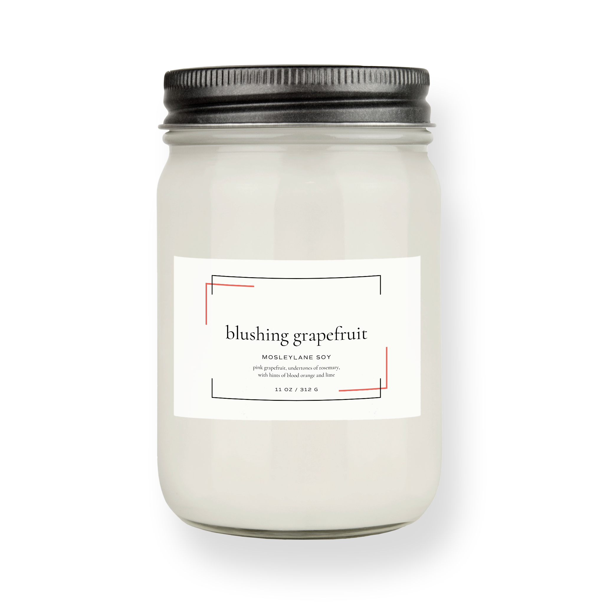 Blushing Grapefruit · Mason Soy Candle