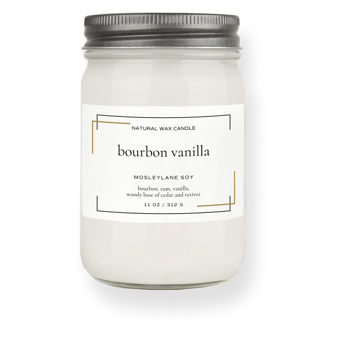 Bourbon Vanilla · Mason Soy Candle