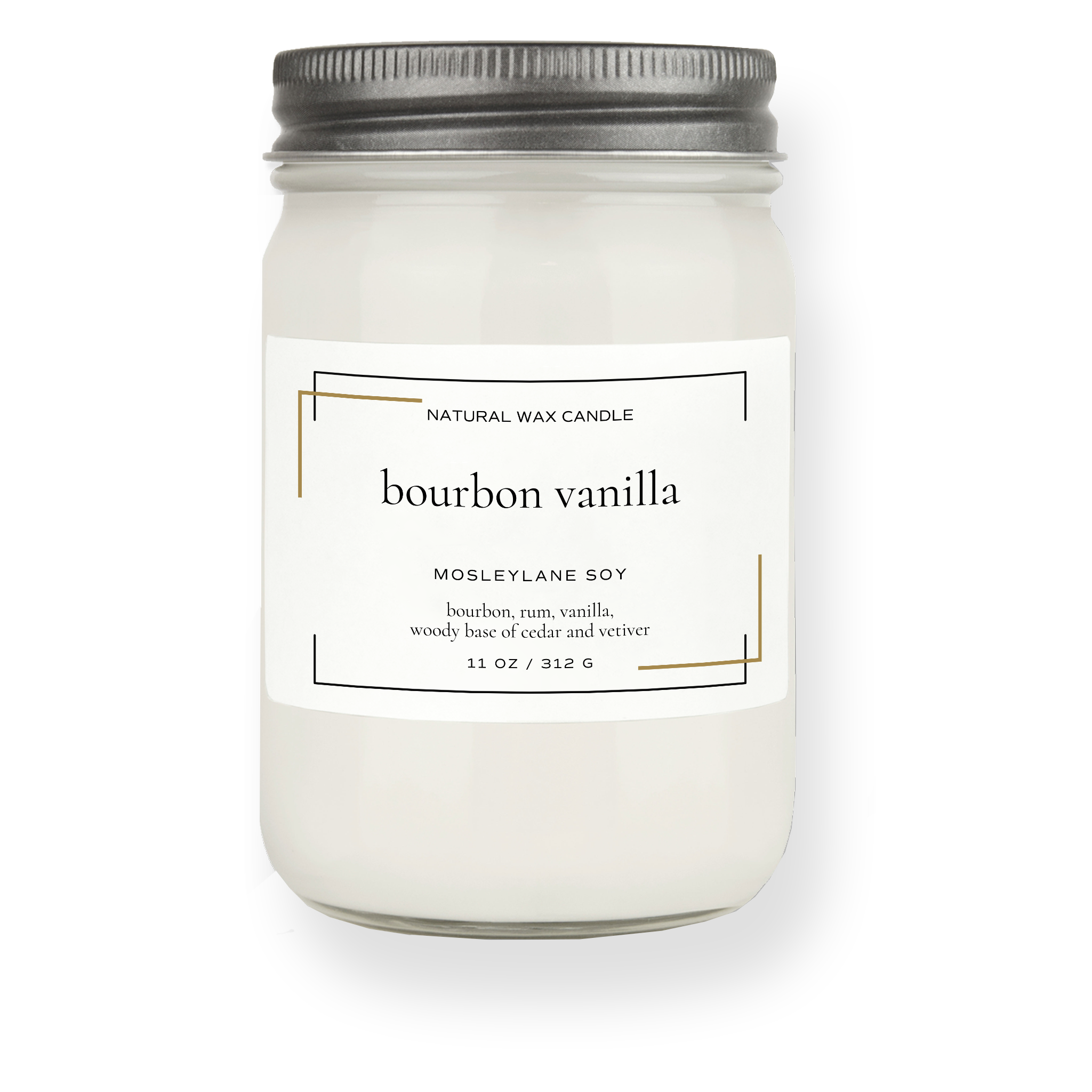 Bourbon Vanilla · Mason Soy Candle