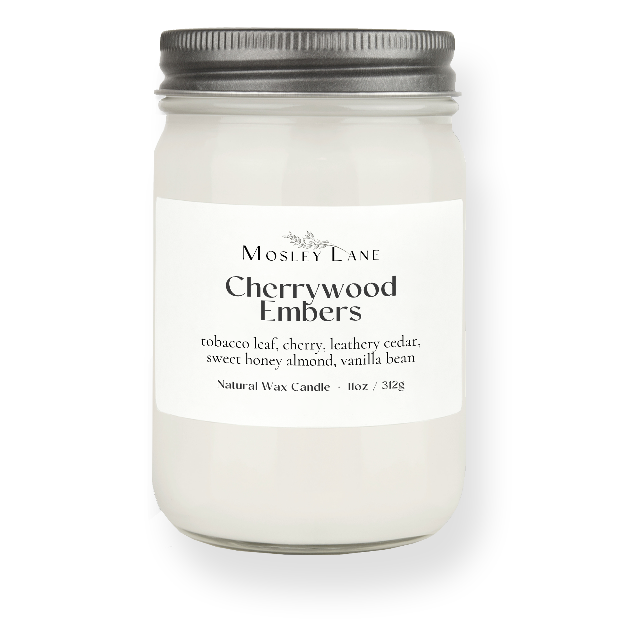 Cherrywood Embers · Mason Coconut &amp; Soy Candle