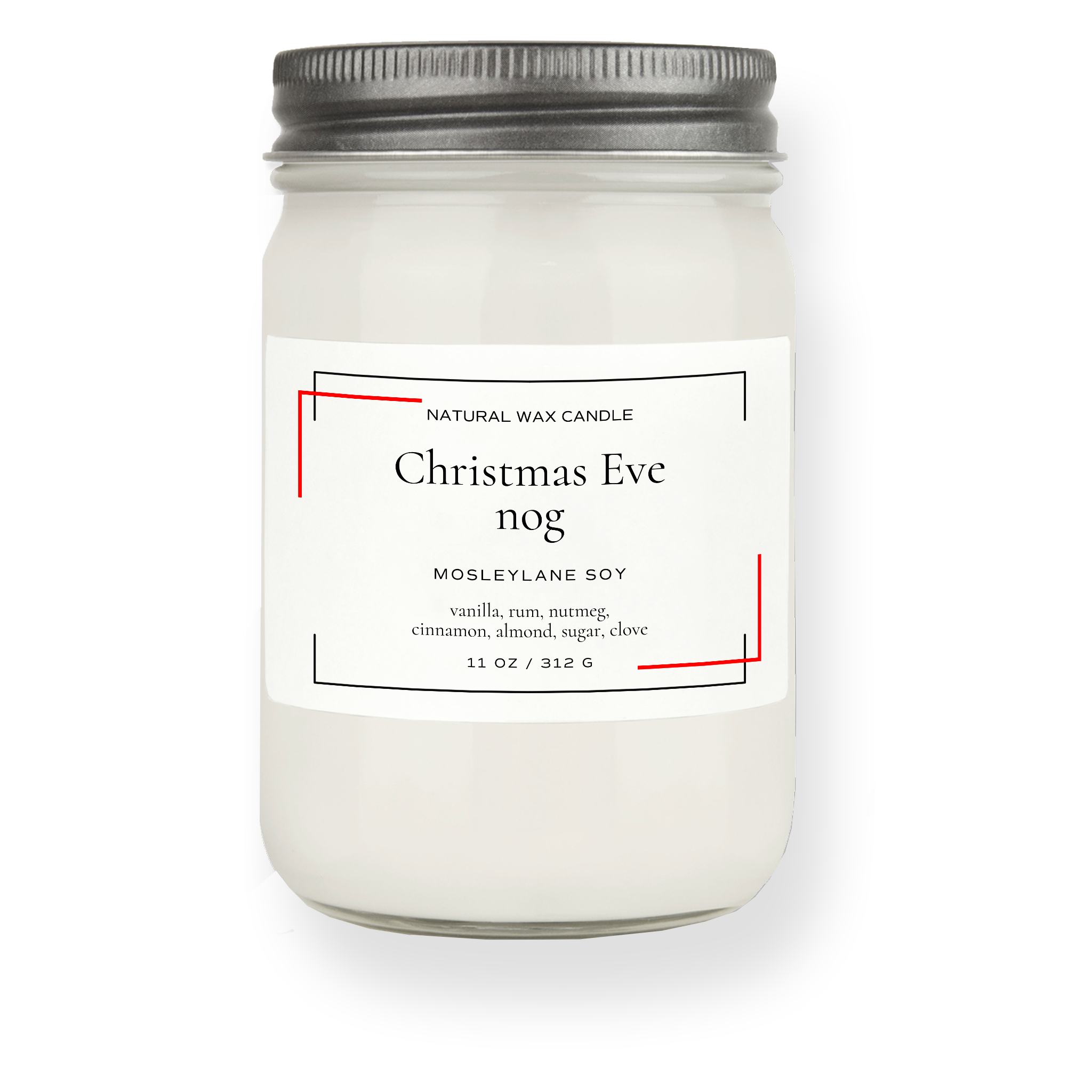 Christmas Eve Nog · Mason Soy Candle