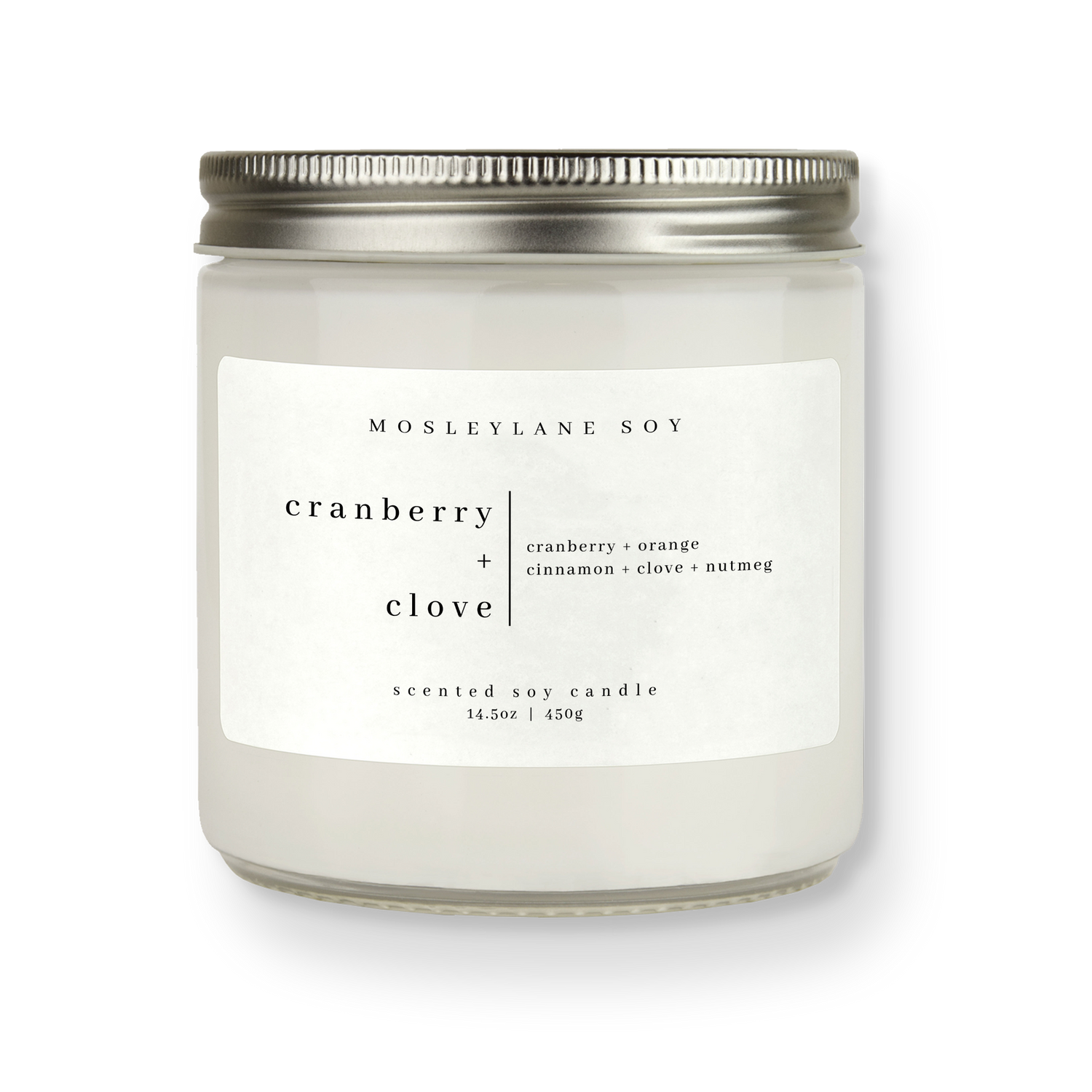 Cranberry + Clove Studio Soy Candle