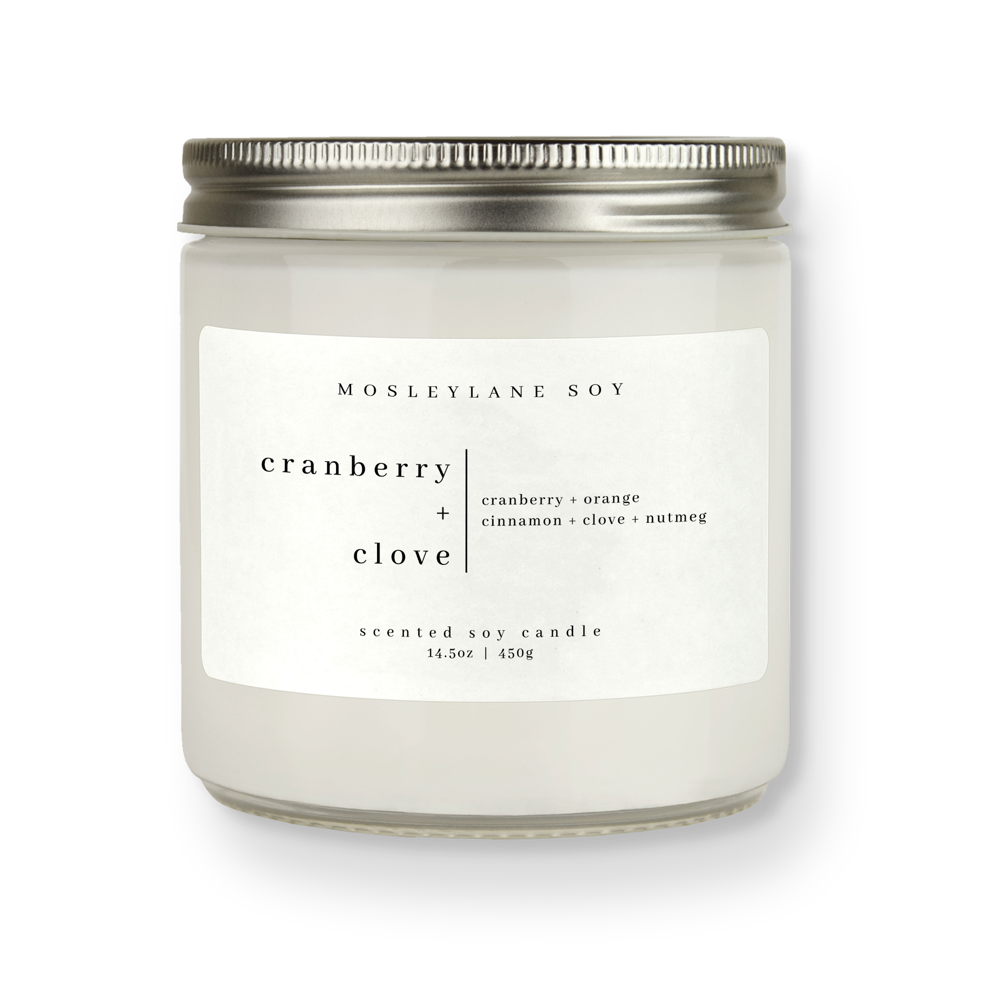 Cranberry + Clove Studio Soy Candle