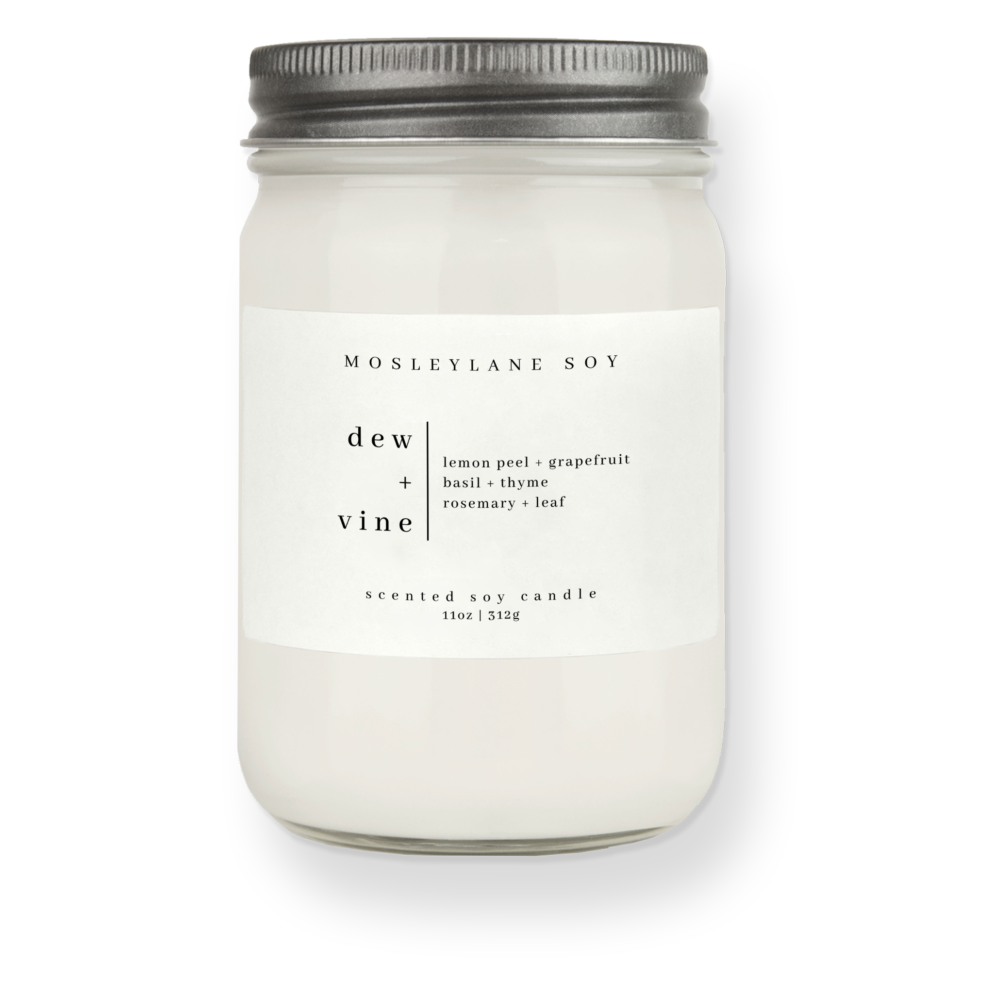 Dew + Vine · Mason Soy Candle