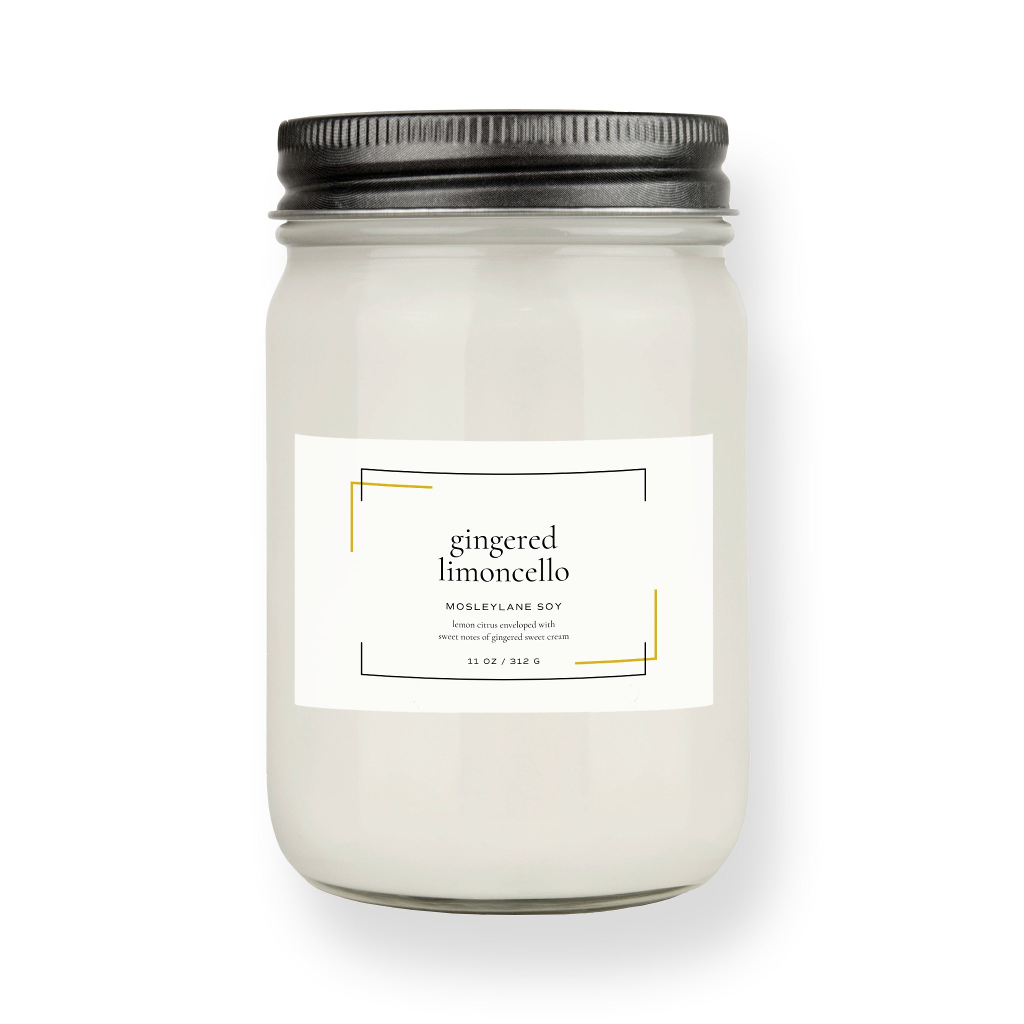 Gingered Limoncello · Mason Soy Candle