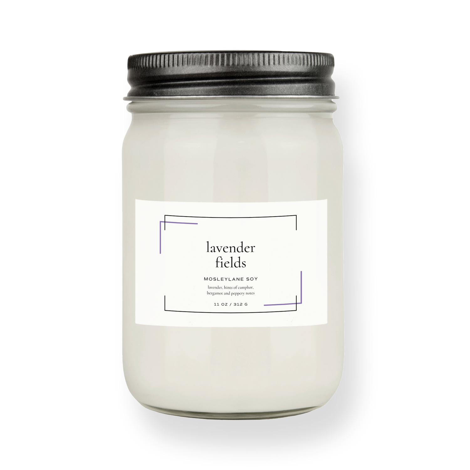 Lavender Fields · Mason Soy Candle