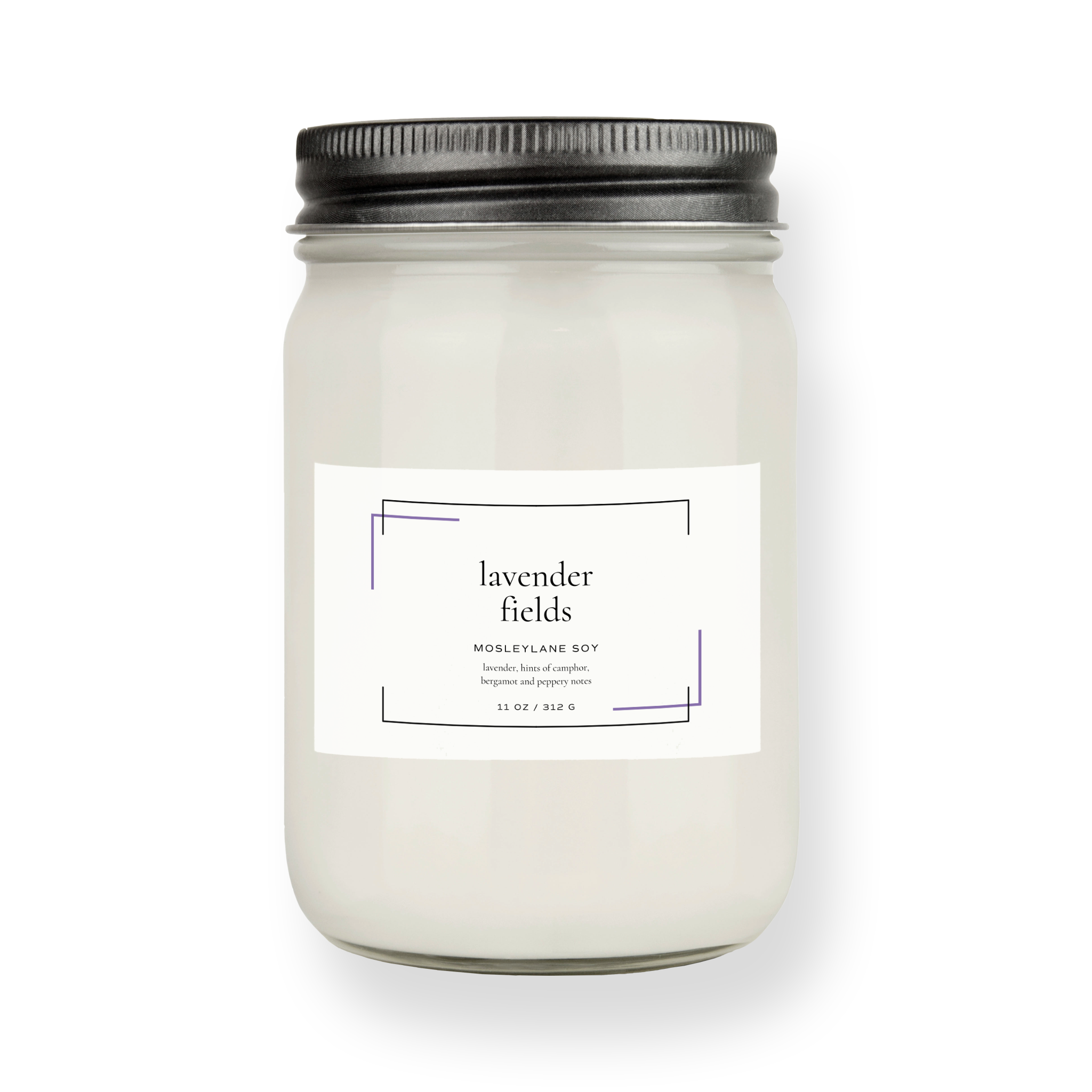 Lavender Fields · Mason Soy Candle