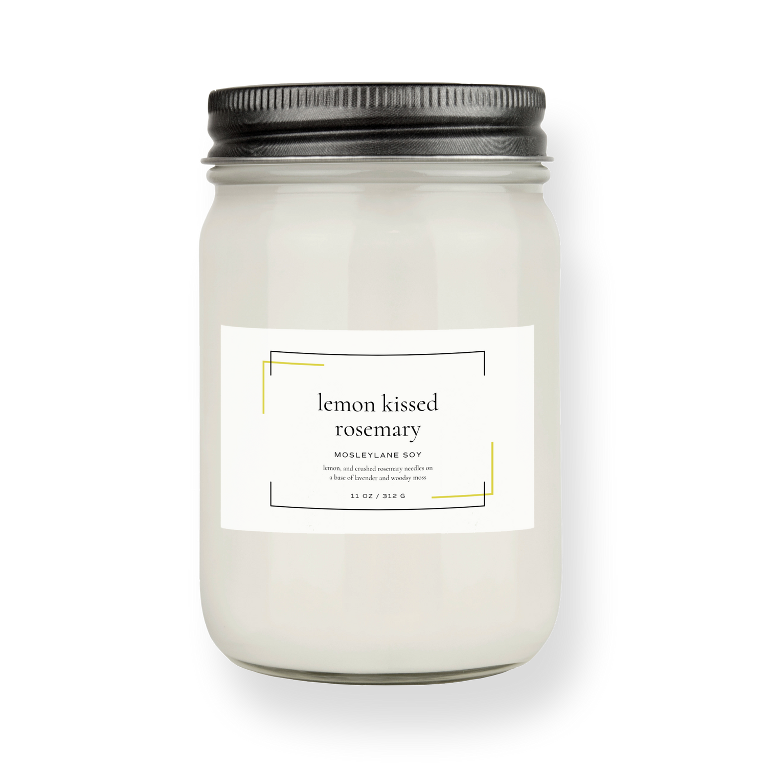 Lemon Kissed Rosemary · Mason Soy Candle