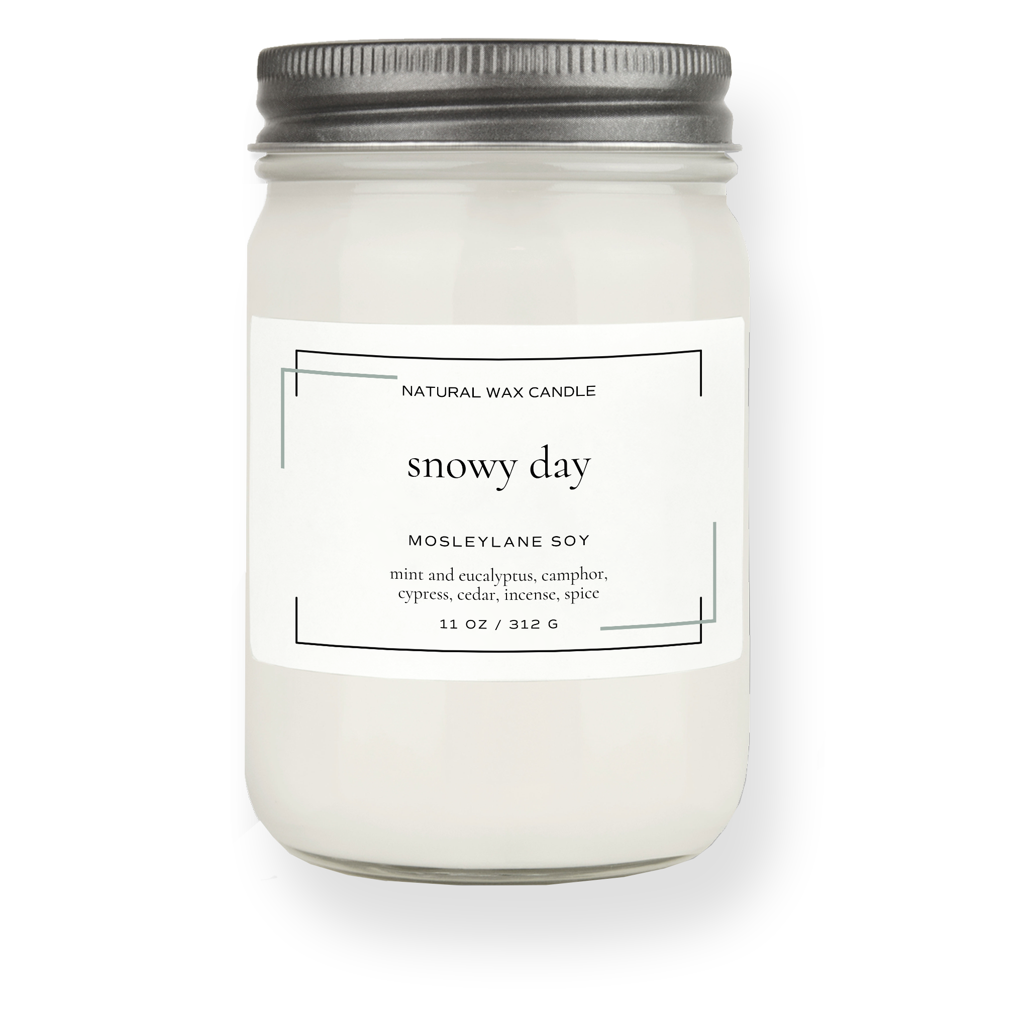 Snowy Day · Mason Soy Candle